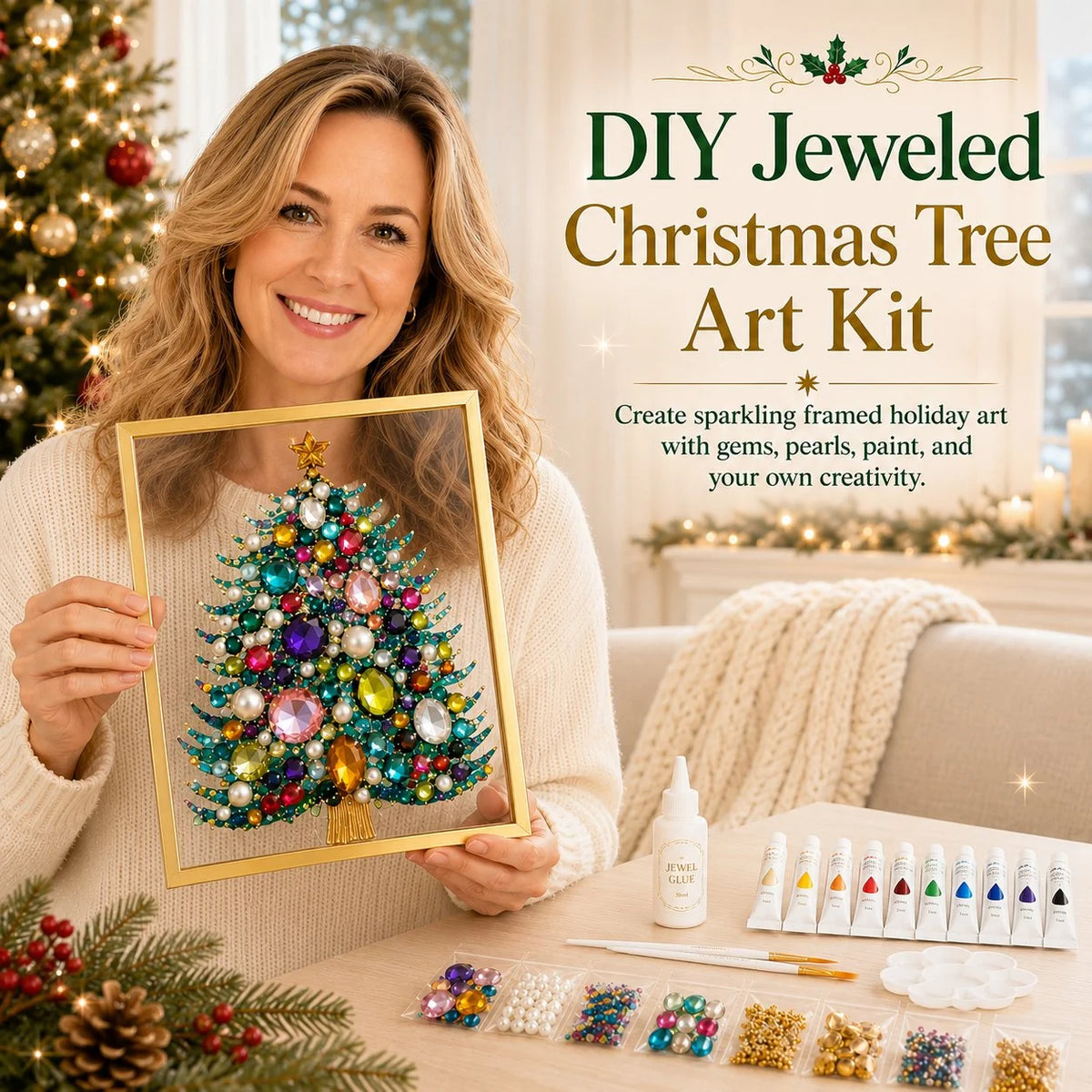 SparkleTree – Christmas Gem & Pearl Art Kit