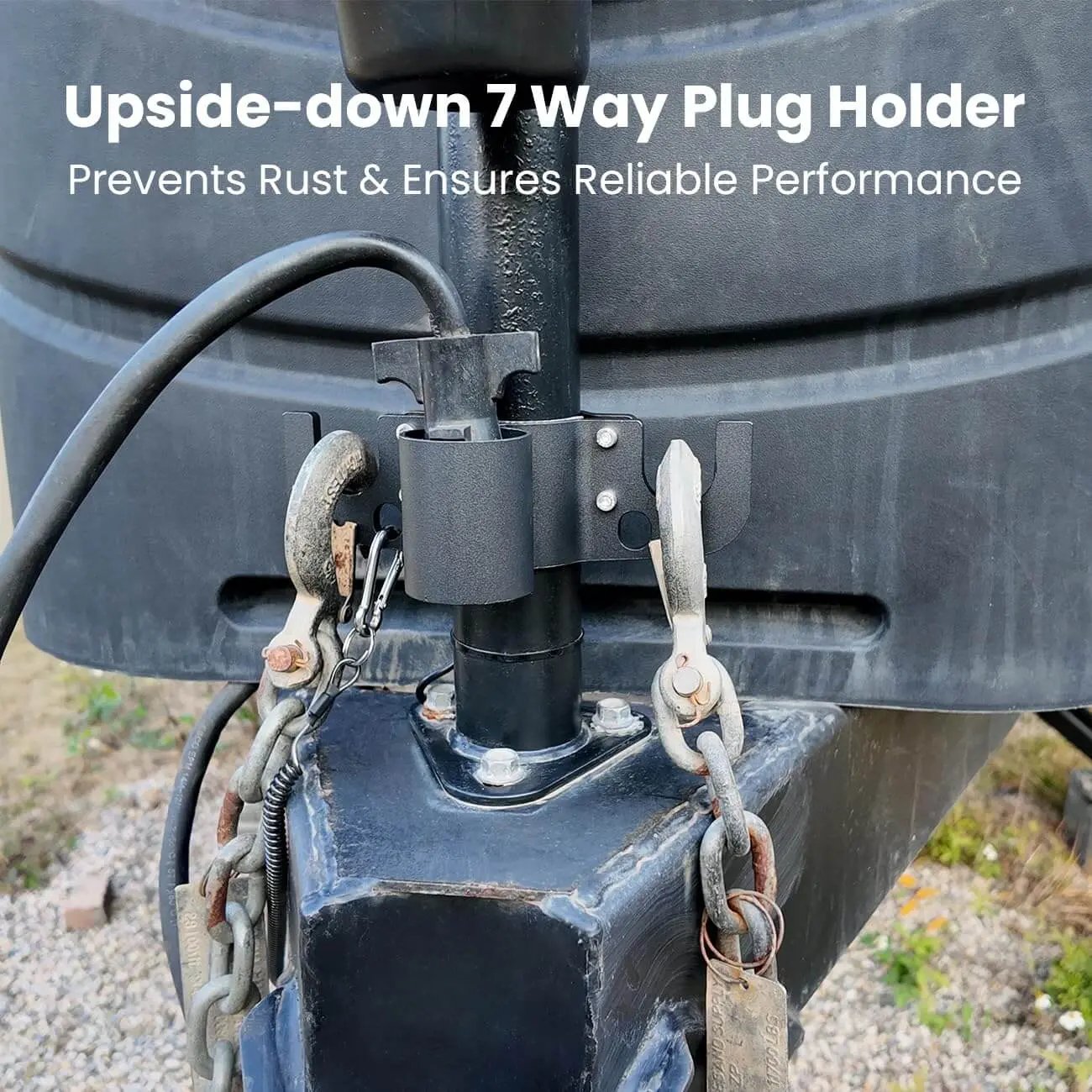 💪SELLING FAST! 49% OFF🚗Aluminum RV Towing Chain Organizer & 7-Way Plug Holder