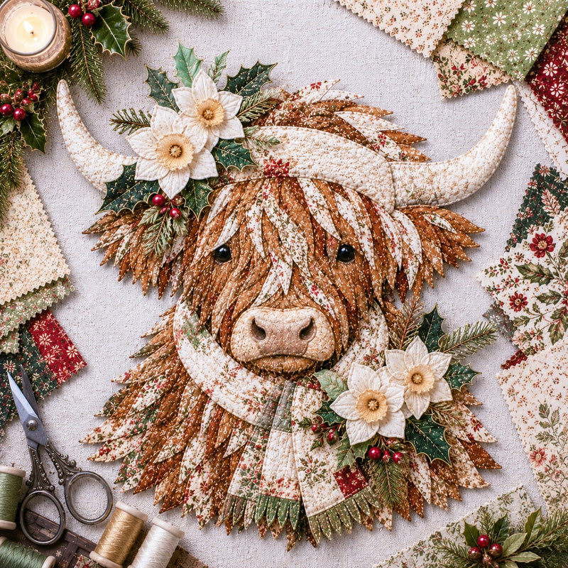BloomCow – Birth Flower Highland Cow DIY Art Kit