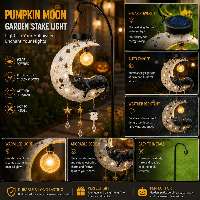 MoonGlow – Solar Crescent Moon Cat Lantern