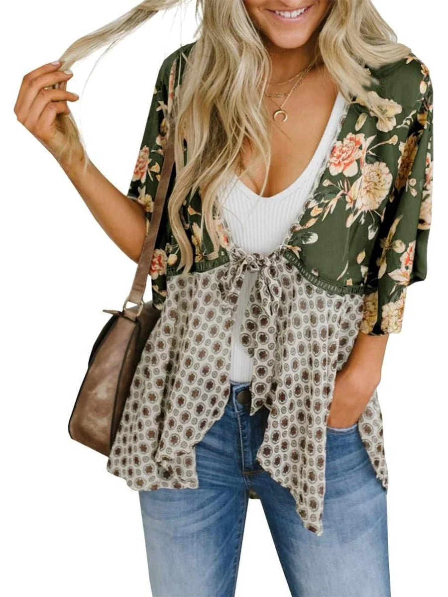 BloomBreeze – Floral Kimono Flowy Boho Cover Up