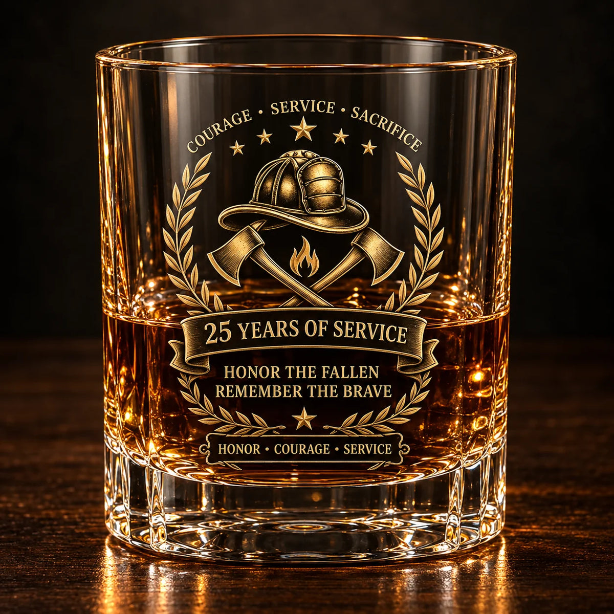ValorFlame – Firefighter Service Anniversary Glass Set