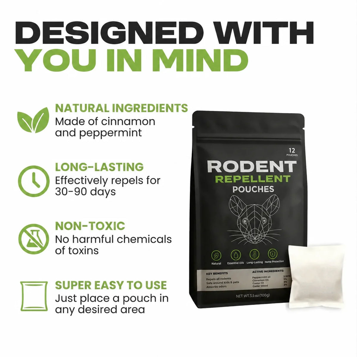 RodentGuard – 90-Day Repellent Pouches