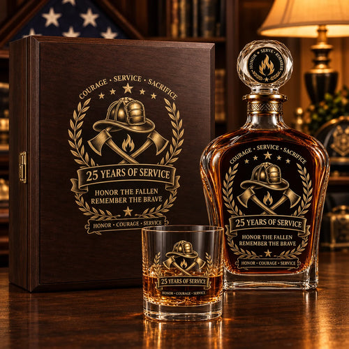ValorFlame – Firefighter Service Anniversary Glass Set