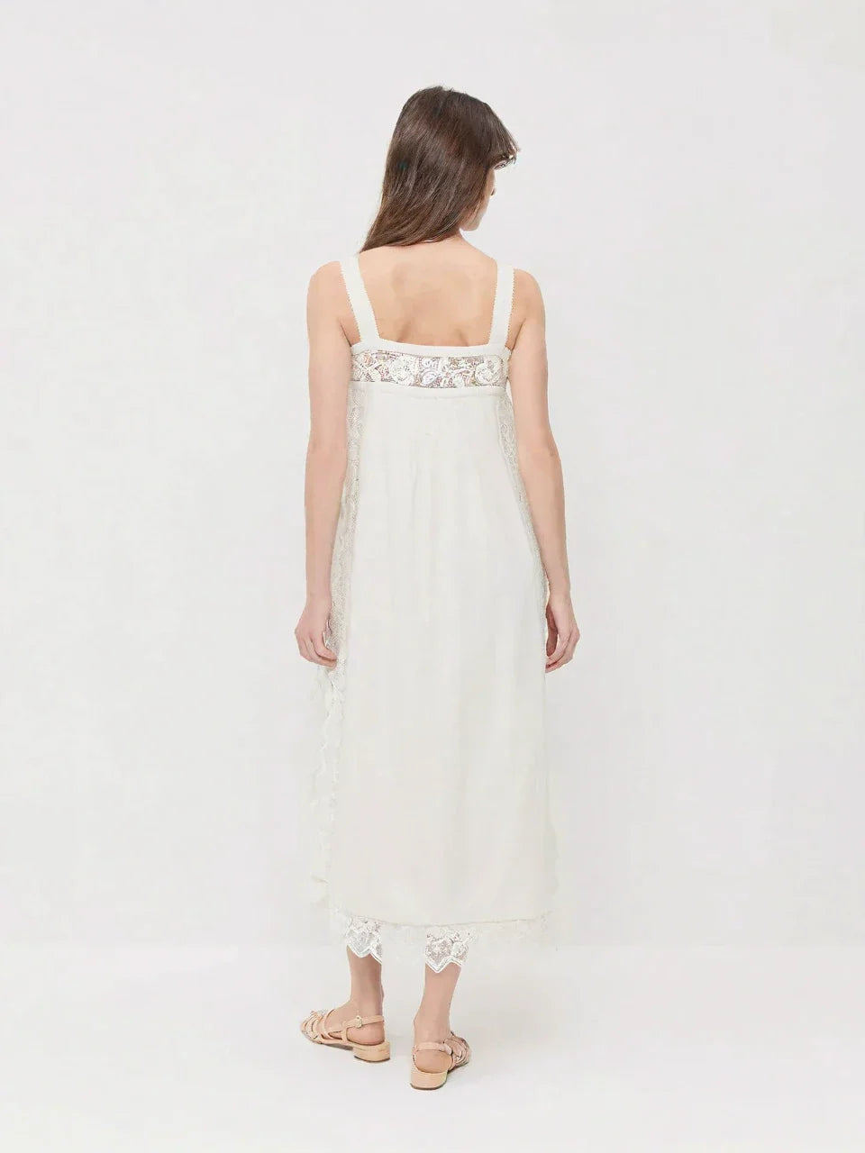 PureLinen – Vintage Lace Summer Midi Dress