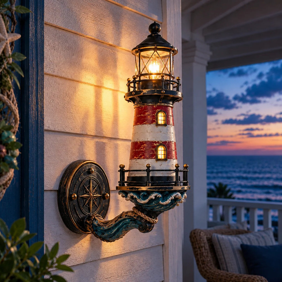 HarborLume – Vintage Coastal Lighthouse Wall Light