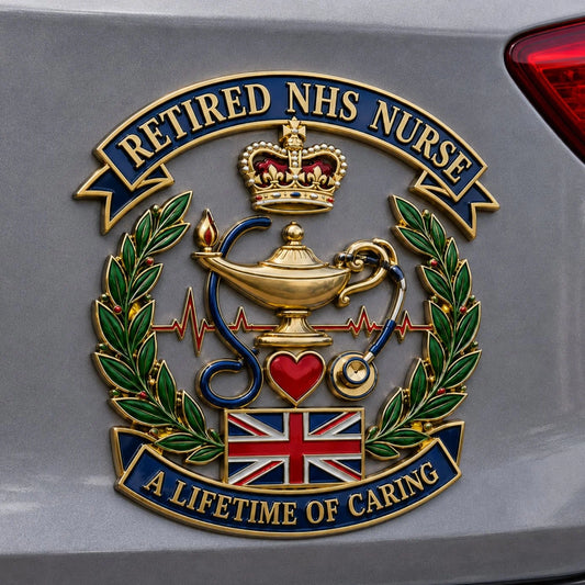 NurseCrest – British Retired Nurse Tribute Car Emblem
