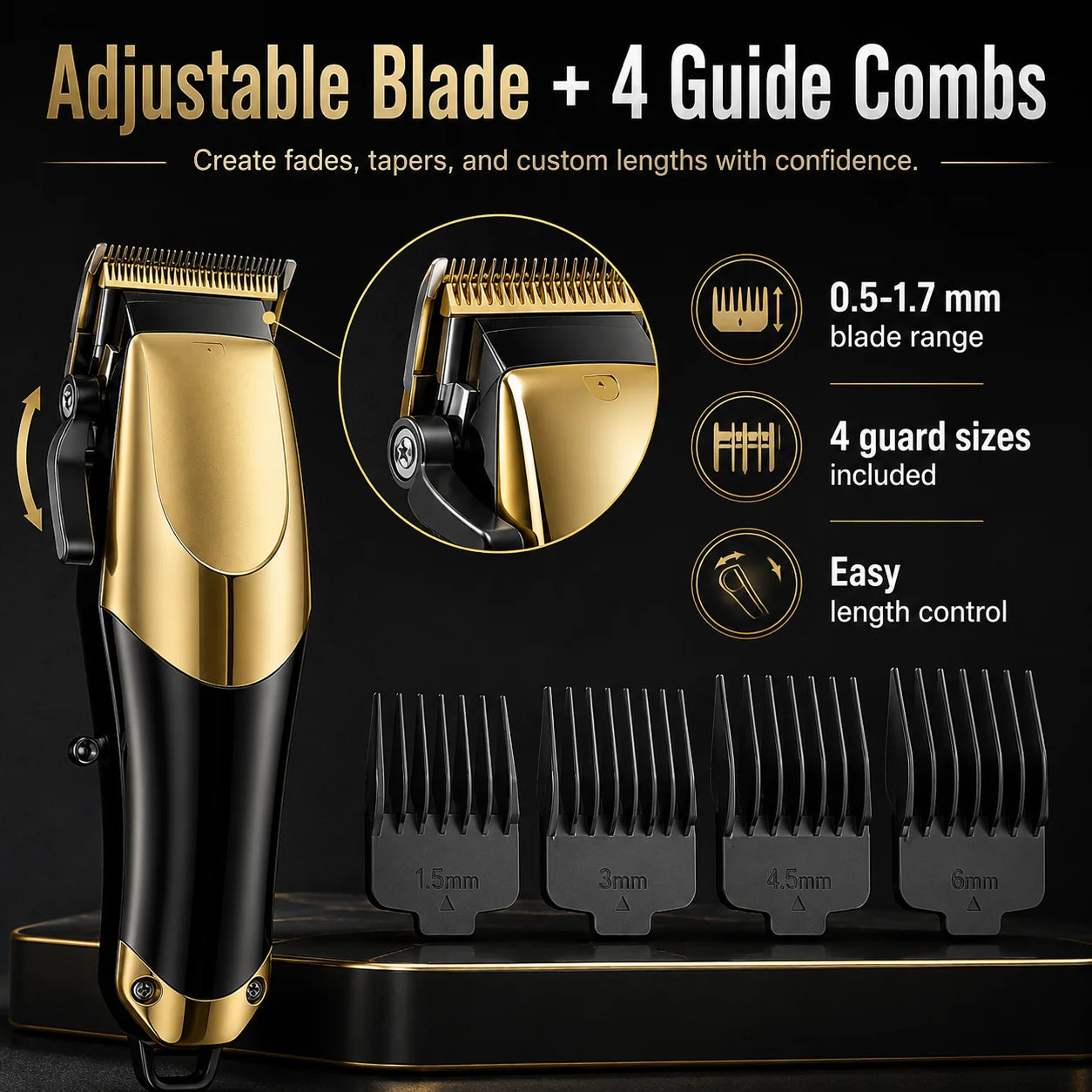 BarberEdge – Cordless Precision Hair & Beard Trimmer Set