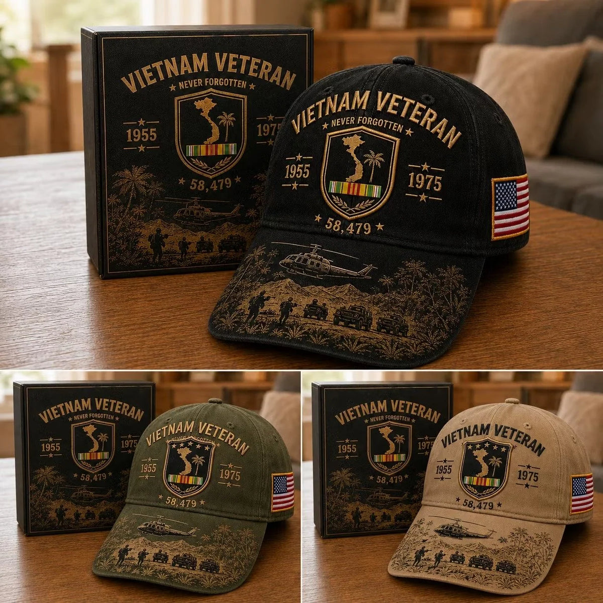 VietnamVeteran – Never Forgotten Commemorative Cap 🇺🇸
