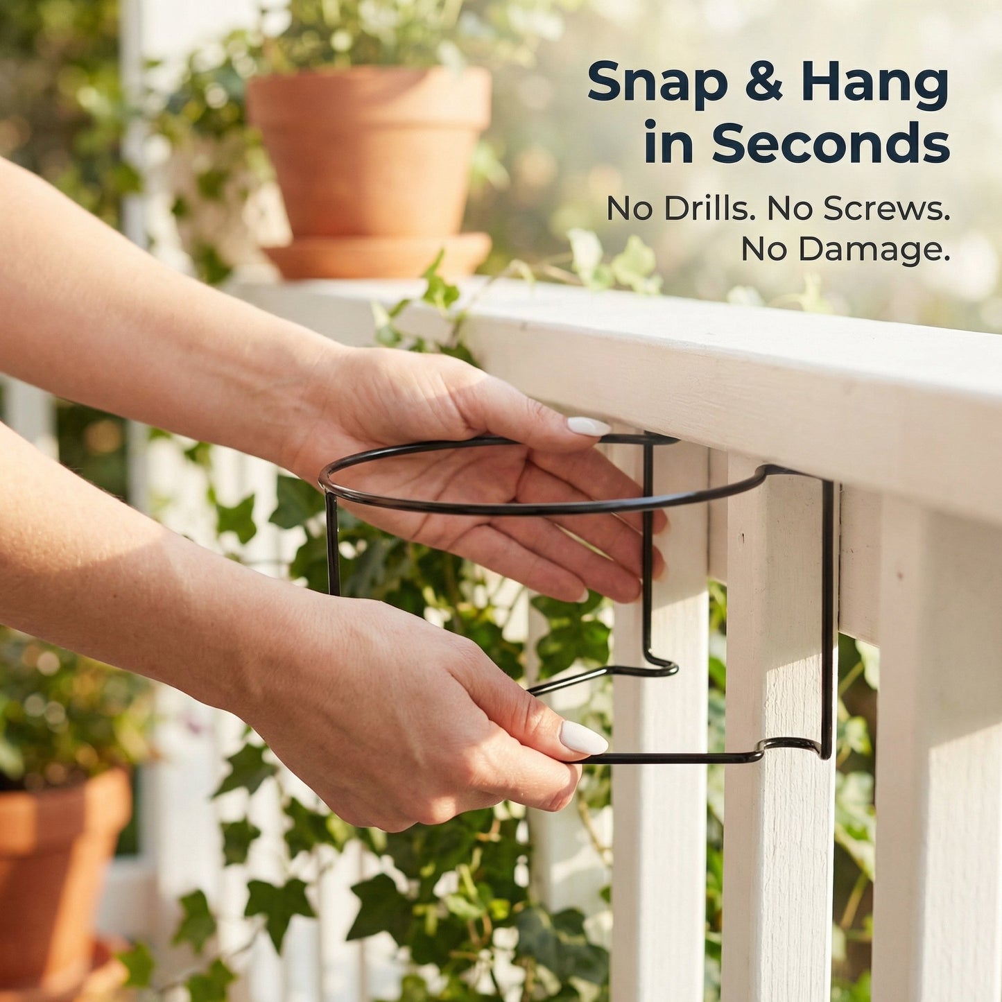 GripVerde™ Railing Plant Hanger