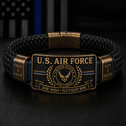 🏆Last Day Promo: 49% OFF - U.S. AIR FORCE “Aim High • Fly-Fight-Win” Bracelet