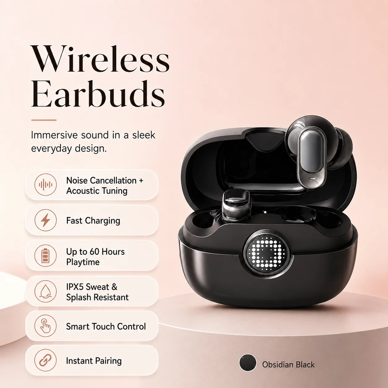 AeroBeat – Immersive Waterproof Sound Wireless Earbuds