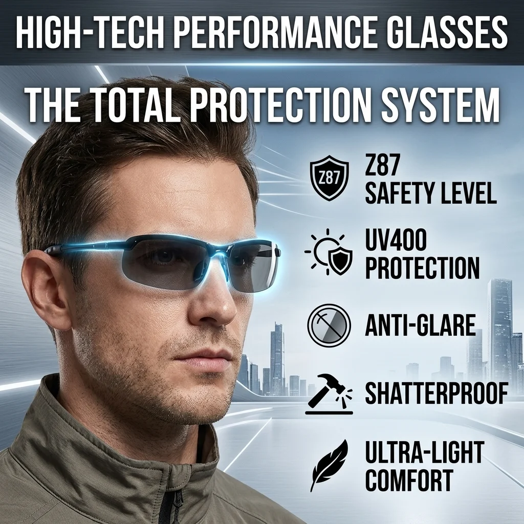 🕶️🕶️ High-Tech Smart Glasses: Offering protection against UV rays and blue light, these glasses also feature anti-glare and anti-reflective properties. The frame is dust- and wind-resistant, while the lenses are impact-resistant and shatterproof. Specif