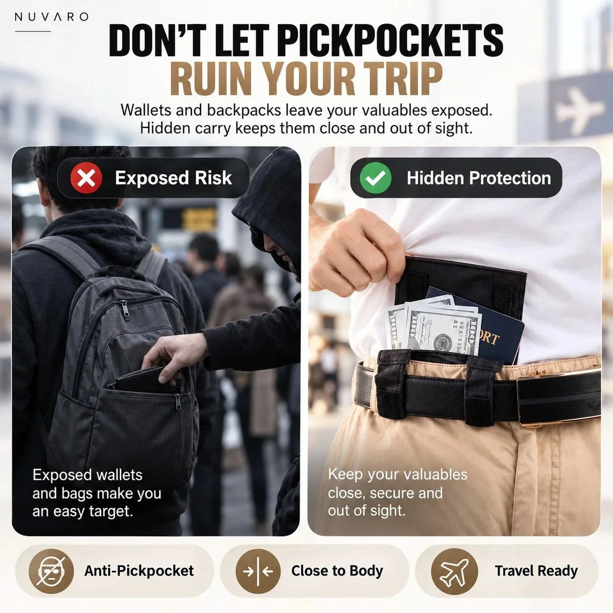 TravelShield – Discreet Anti-Theft Belt Pouch