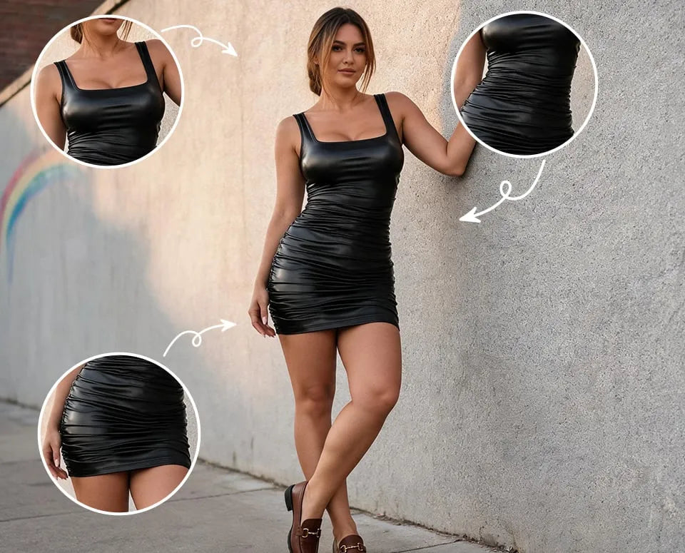 SilhouetteLuxe – Sleeveless Figure-Flattering Midi Dress