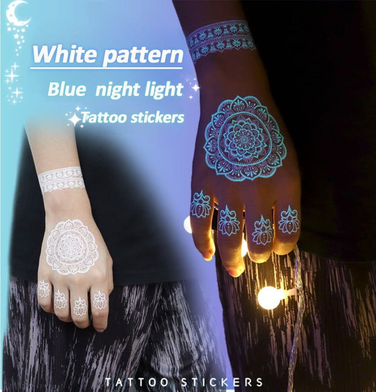 NeonFlutter – Luminous Butterfly Temporary Tattoo Stickers