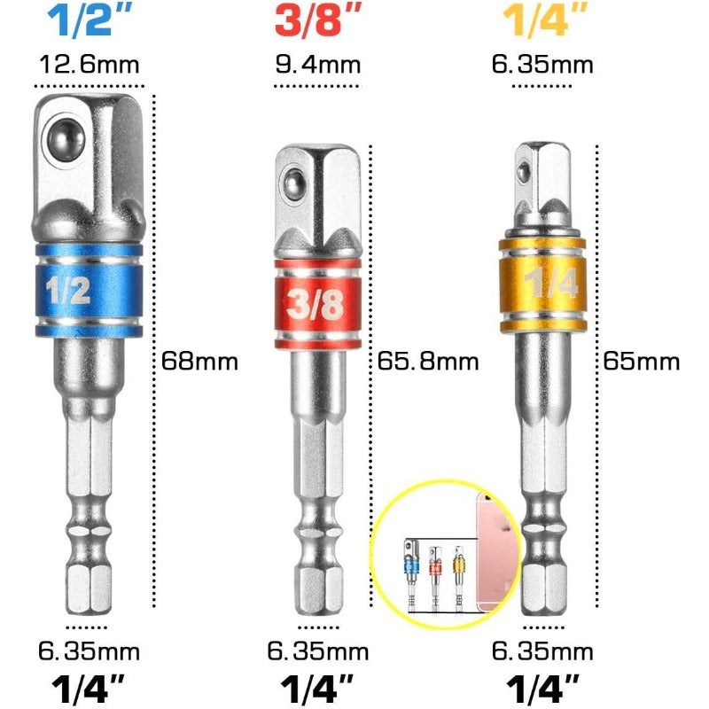 HexFlex - Universal Drill Adapter Set – Effortless Torque, Maximum Control