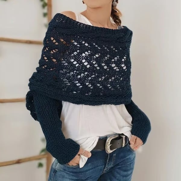 CableCharm – Knitted Cable Pattern Cape & Bolero