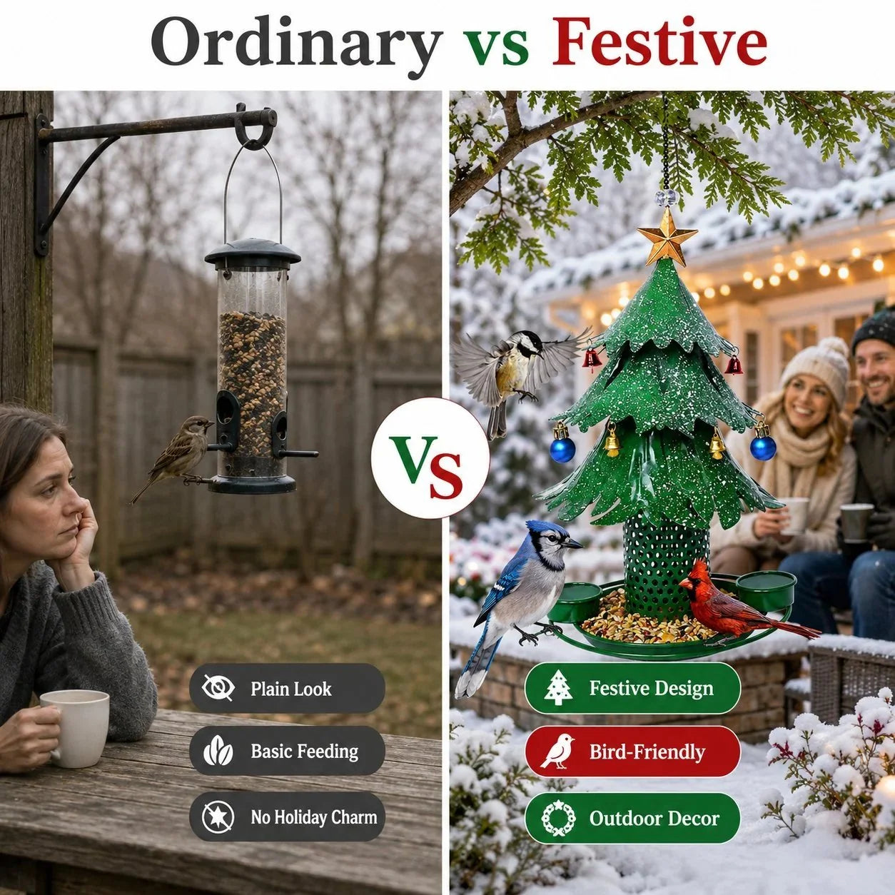 FestivePerch – Premium Christmas Tree Bird Feeder