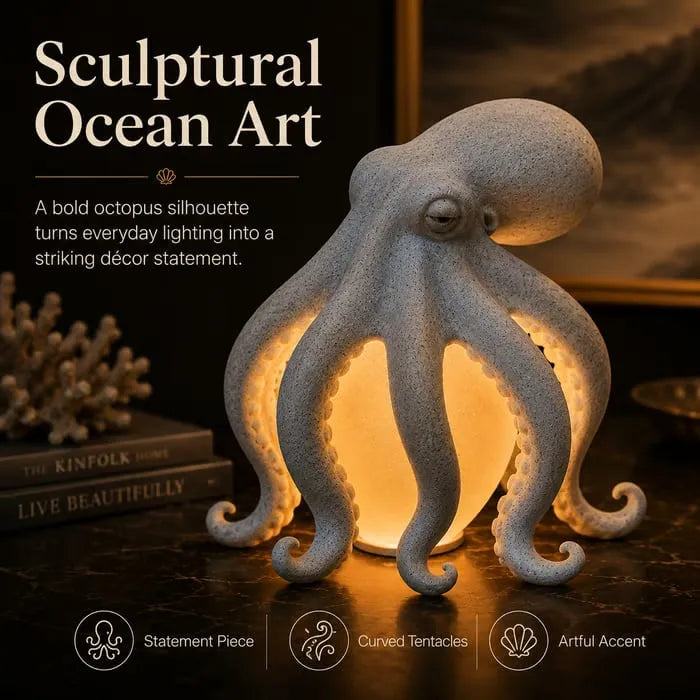 OceanAura – Coastal Octopus Ambient Table Lamp