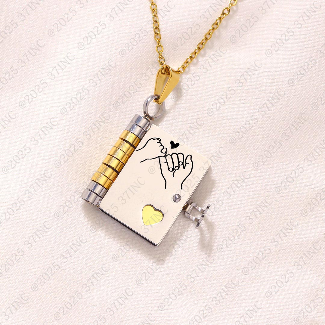HeartWords - Openable Book Necklace