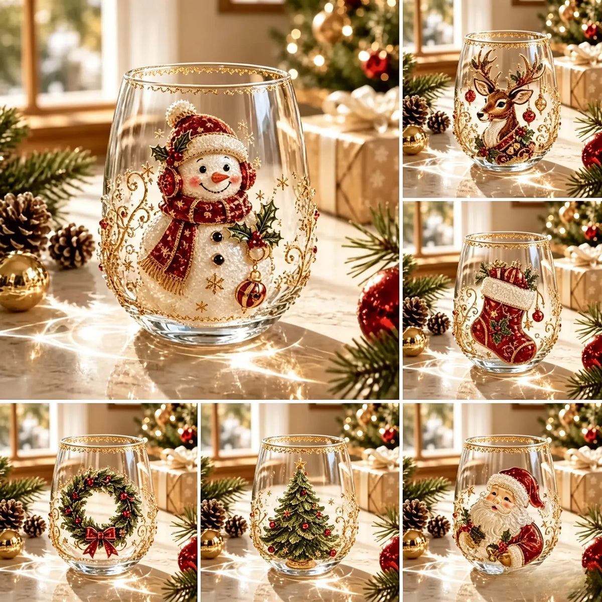 SantaSip – Festive 3D Christmas Glass