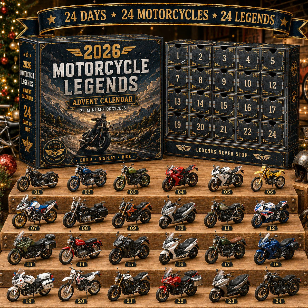MotoLegacy – 24 Legendary Rides Christmas Countdown