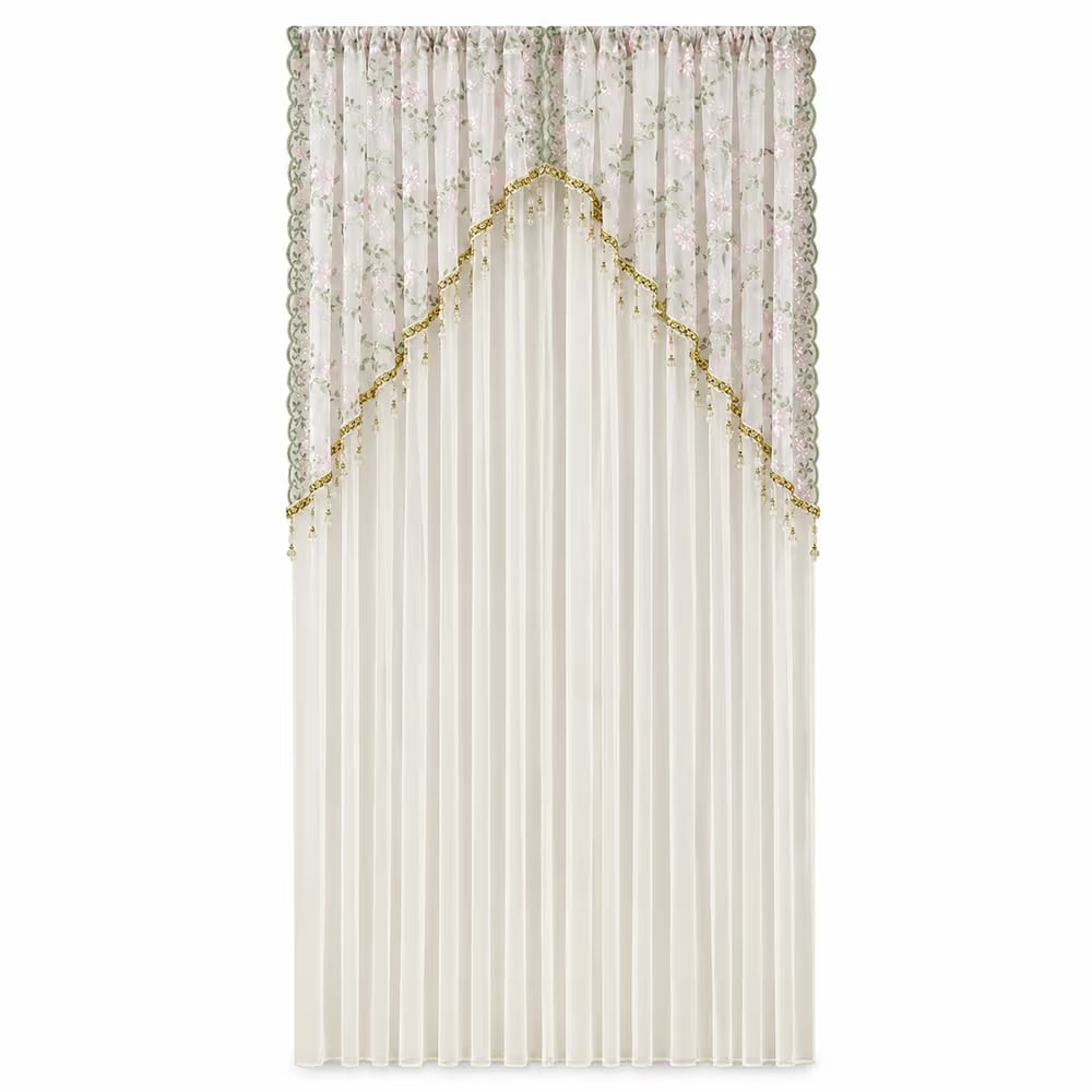 Bloomveil – Floral Embroidery Door Curtain