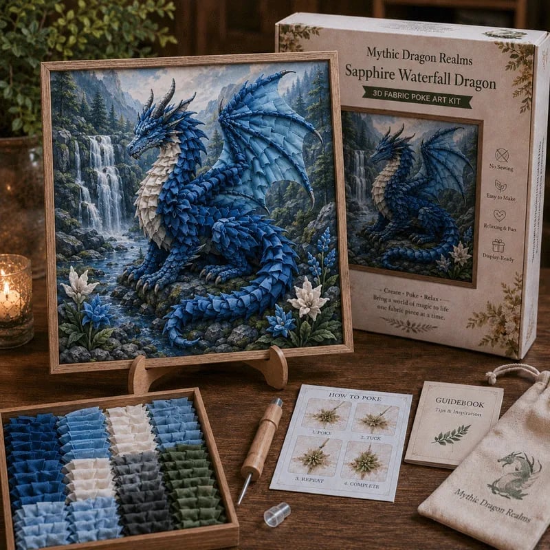 DragonRise – Fantasy Fabric Poke Art Kit