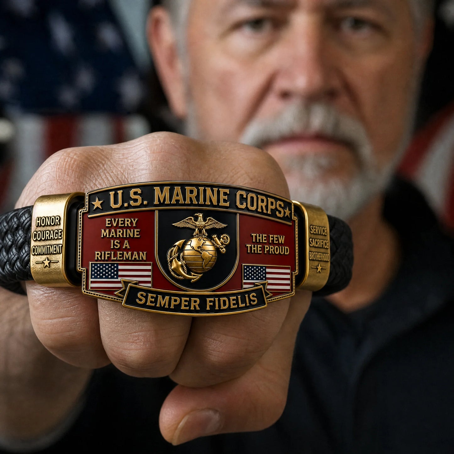 ValorForge – Premium Semper Fi Tribute Bracelet