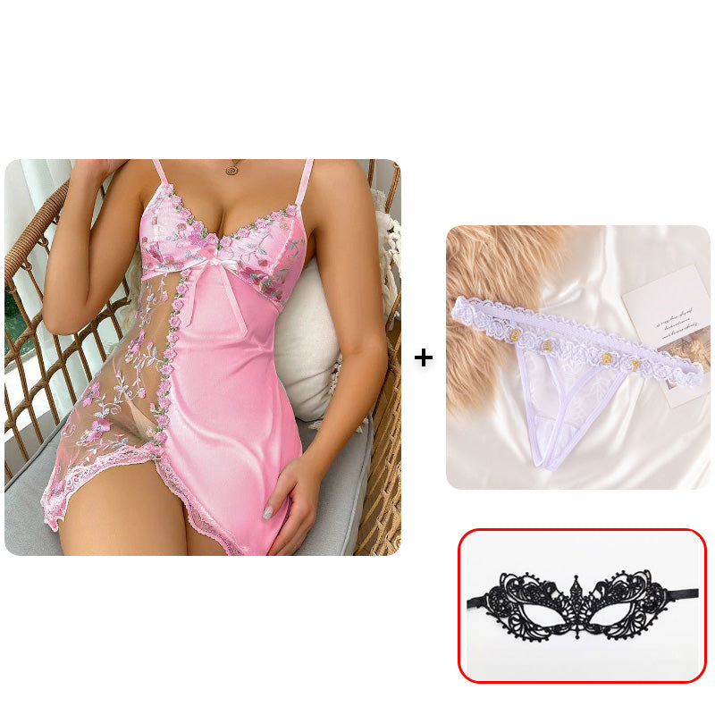 BelleAllure – Romantic Sheer Lace Sleepwear