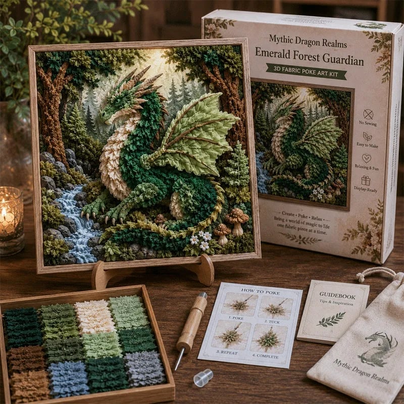 DragonRise – Fantasy Fabric Poke Art Kit