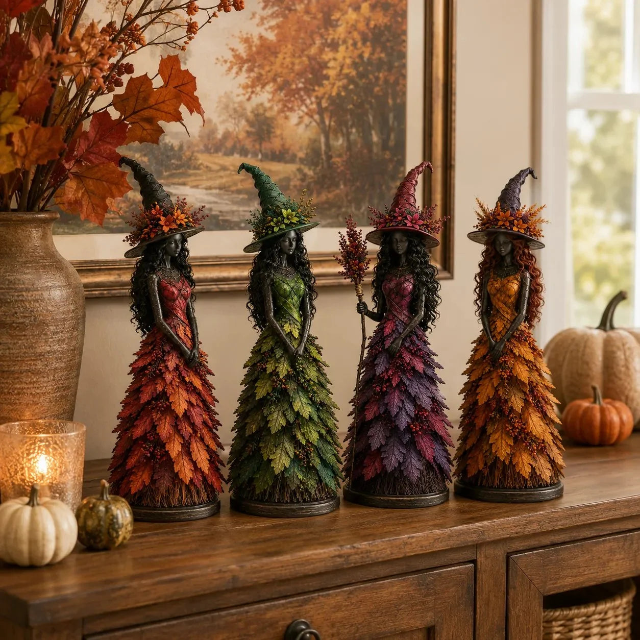 AutumnCharm – Enchanted Witch Figurine