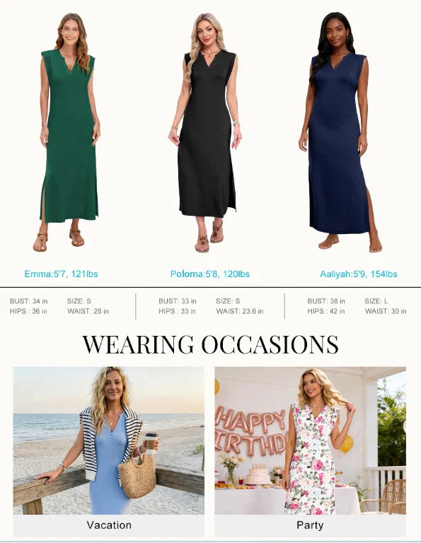 CoastalCharm – Lightweight Vacation Midi Dress