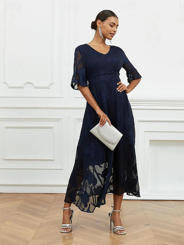 Lunessa | V-Neck Evening Maxi Dress