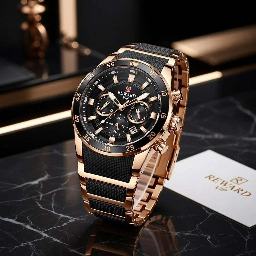RoyalTime – Black Edition Chronograph Watch