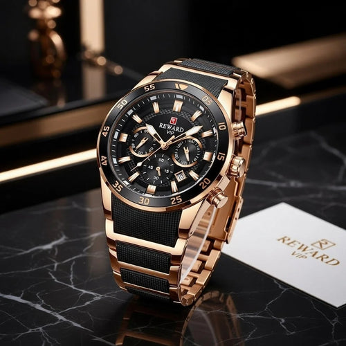 RoyalTime – Black Edition Chronograph Watch