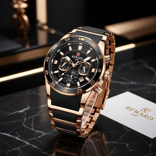 RoyalTime – Black Edition Chronograph Watch