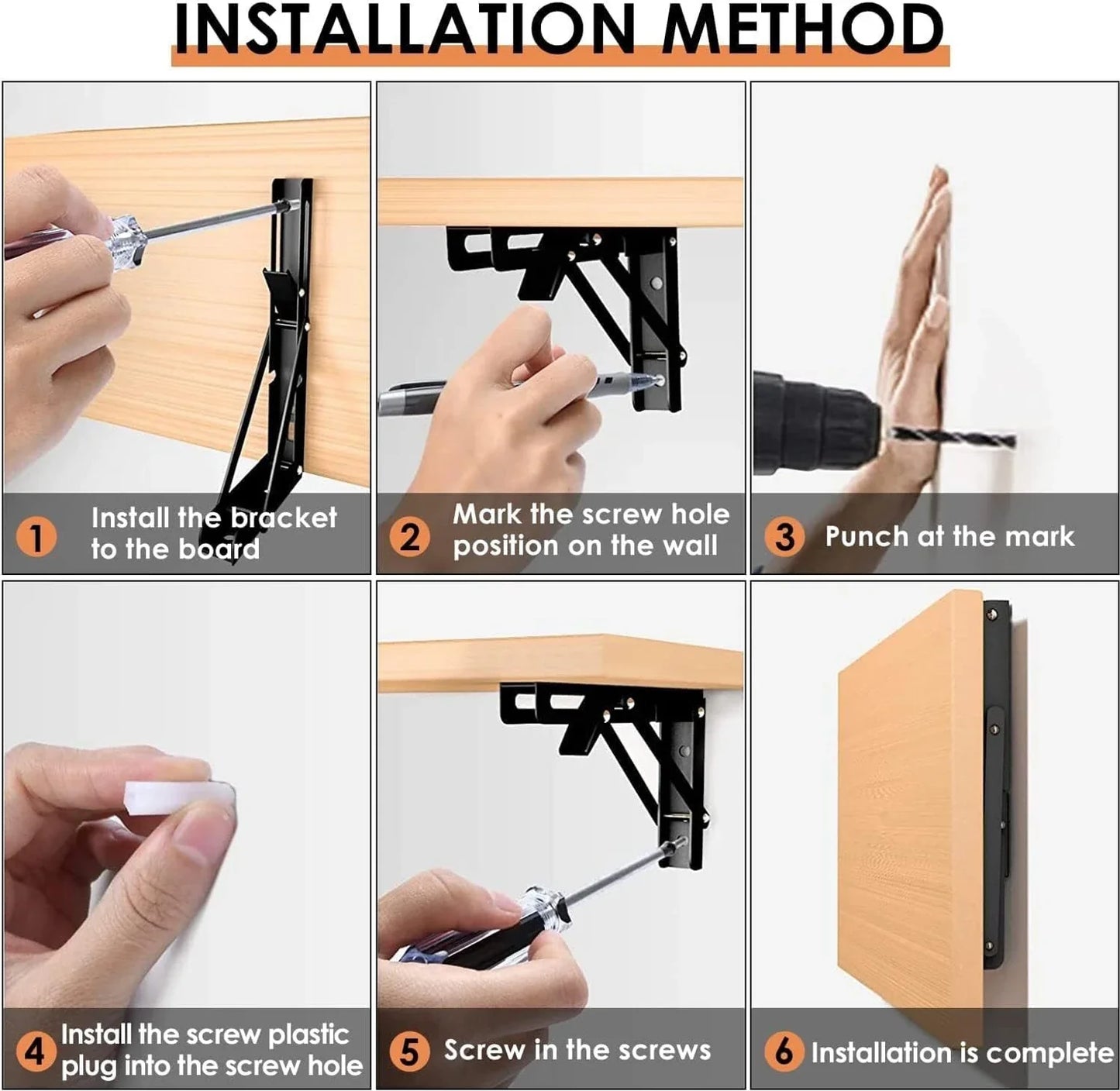 SpaceLift – Heavy Duty Folding Shelf Brackets