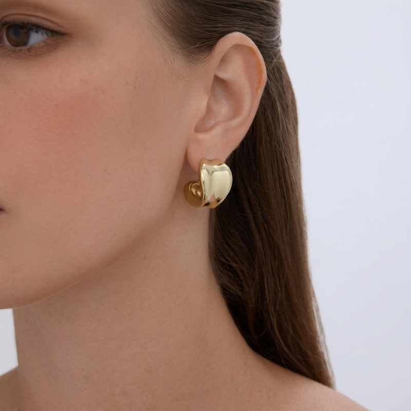 LumeLift – Elegant Gold Plated Lobe Lifter Earrings