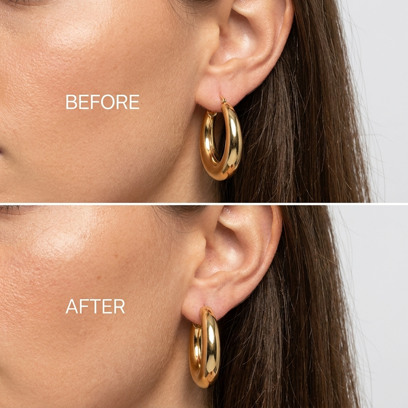 LumeLift – Elegant Gold Plated Lobe Lifter Earrings