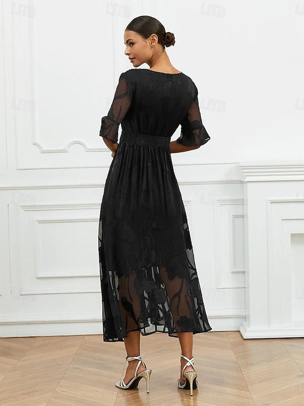 Lunessa | V-Neck Evening Maxi Dress