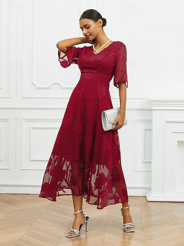 Lunessa | V-Neck Evening Maxi Dress