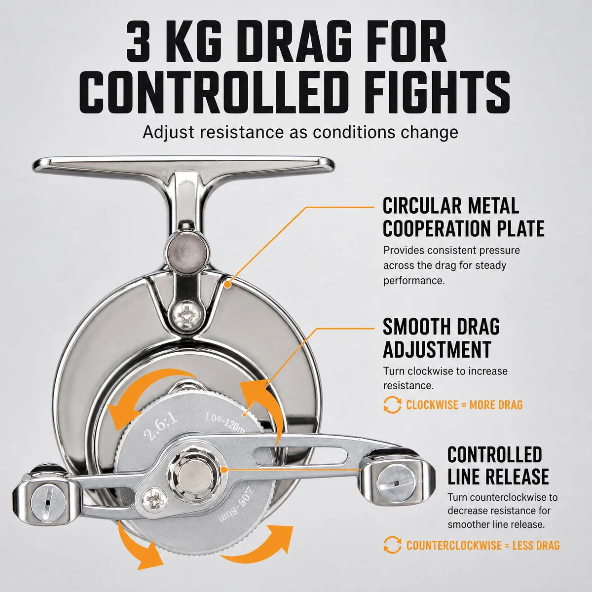FrostVanta – Compact Metal-Plated Ice Fishing Reel