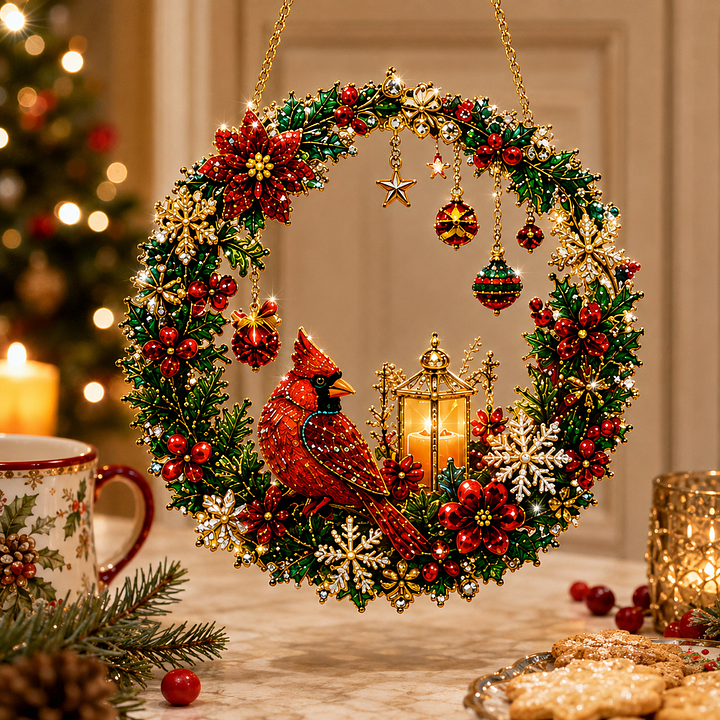 WinterGems – Christmas Diamond Art Wreath Pendant