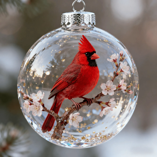 Nature’s Birds Crystal Glass Ornament