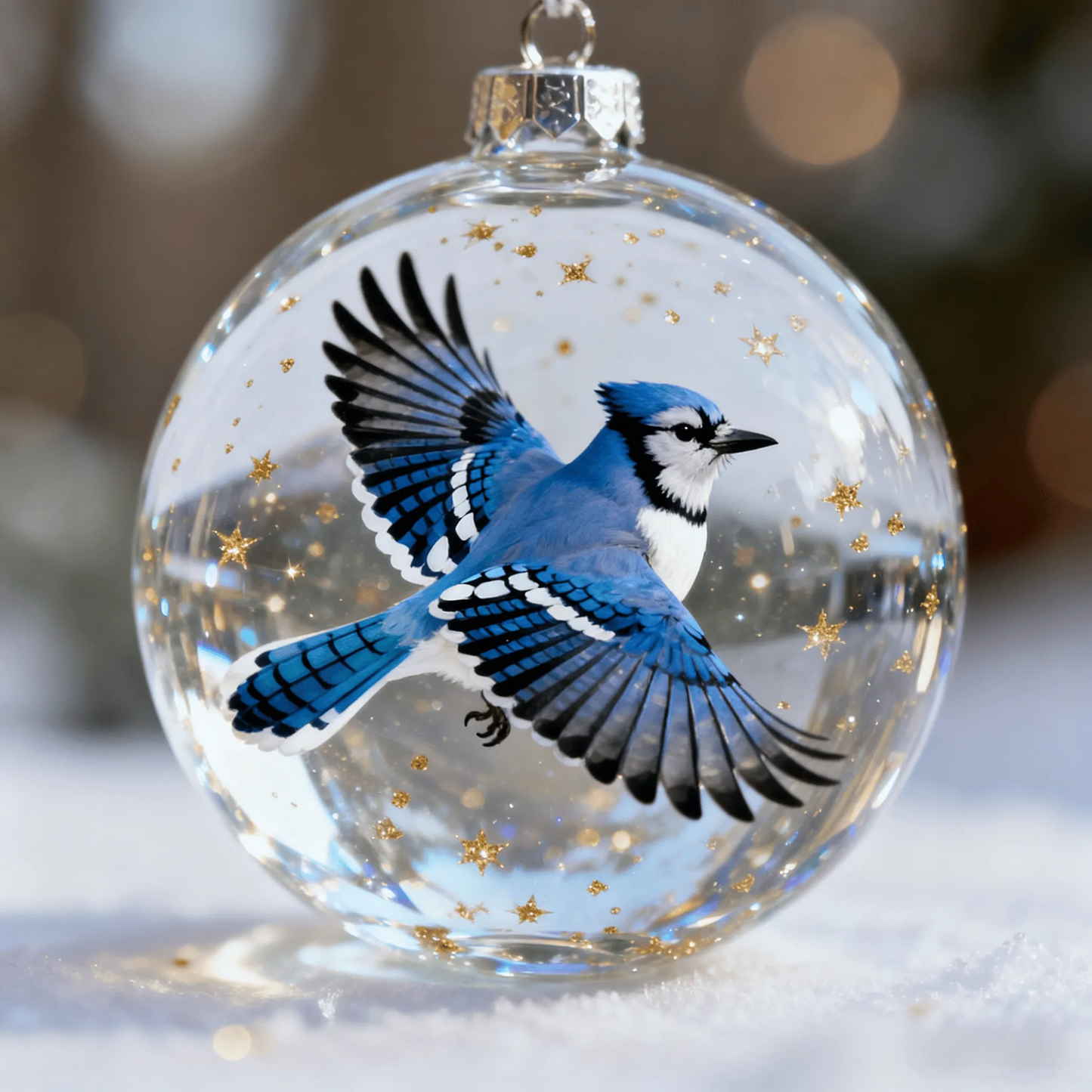 Nature’s Birds Crystal Glass Ornament