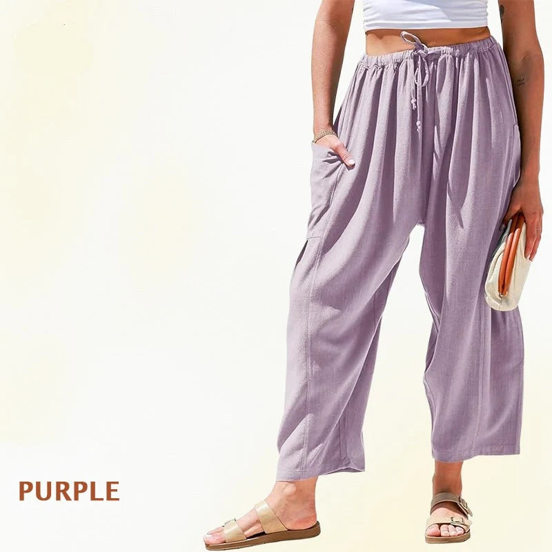 UrbanLinen – Casual Wide Leg Comfort Pants