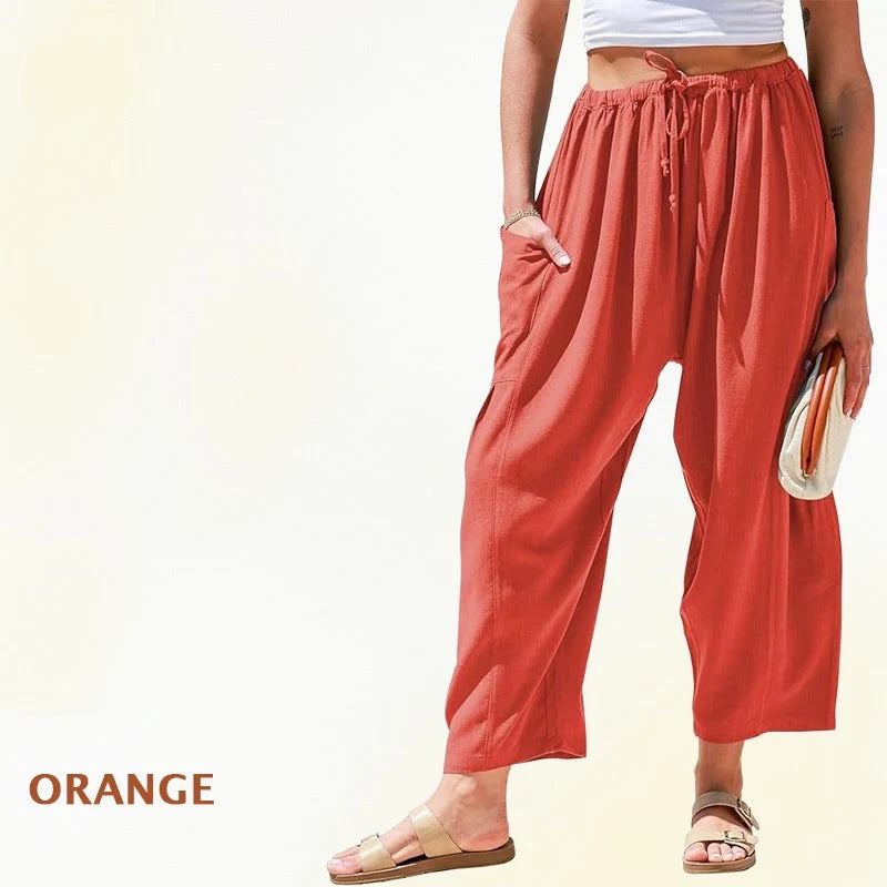 UrbanLinen – Casual Wide Leg Comfort Pants