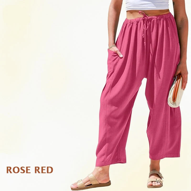 UrbanLinen – Casual Wide Leg Comfort Pants
